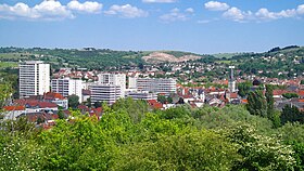 Vue sur le centre de Cusset depuis Montbeton