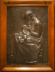 Jeune mère allaittant son enfant (circa 1883-1893), bronzo, Pittsburgh, Carnegie Museum of Art.