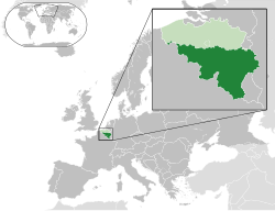 Location of Walloon Region