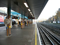 Langs het spoor richting Stanmore, december 2005