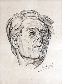 Portrait façon cubiste de Georges Gaudion par Luce Boyals