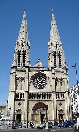 Kyrkan Saint-Jean-Baptiste de Belleville.