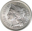 Vorderseite Nickel Three Cents