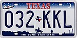Номерной знак Техаса 2004 года выпуска 032 KKL.jpg