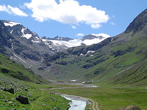 Das hintere Sulztal mit Blick auf den Sulztalferner