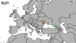 Map indicating locations of Abkhazia and Transnistria