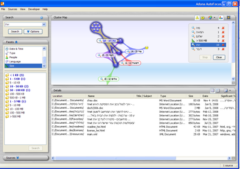 screenshot of then OSL Desktop Search engines software Aduna AutoFocus 5.