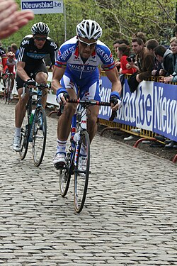 Tom Boonen a verseny során Kemmelbergben