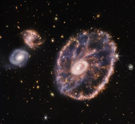 Изображение Галактики Колесо Телеги. Фотография космического телескопа Джеймс Уэбб[1].