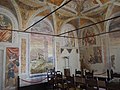 Gli affreschi della sala del camino al piano nobile