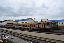 Destruction near the Smorodino locomotive depot Cleanup of Trostianets by SESU, 29.03.2022 (5).jpg