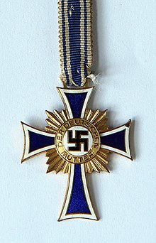Cross of Honour of the German Mother in Gold Cross of Honour of the German Mother in Gold.jpg