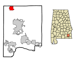 Location in Quận Dale, Alabama