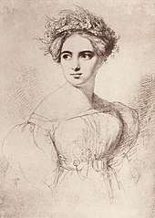 Fanny Mendelssohn, sketched in 1829 by Wilhelm Hensel Fannymendelssohn-improved.jpg