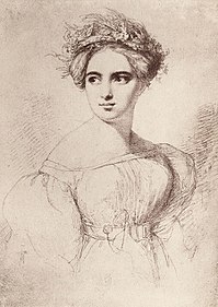 Fanny Hensel (Getekend in haar huwelijksjaar 1829 door haar echtgenoot Wilhelm Hensel)