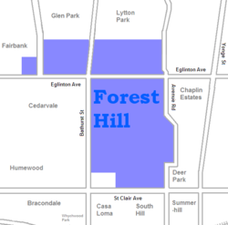 Location of Forest Hill