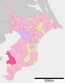 Lokasi Futtsu di Prefektur Chiba