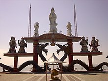 A Chinese temple of Sanggar Agung, in Surabaya, East Java Guan She Yin statue of Sanggar Agung Temple, Surabaya-Indonesia.jpg