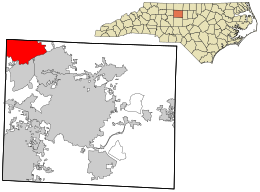 Location in Guilford County, Rockingham County and the state of North Carolina.