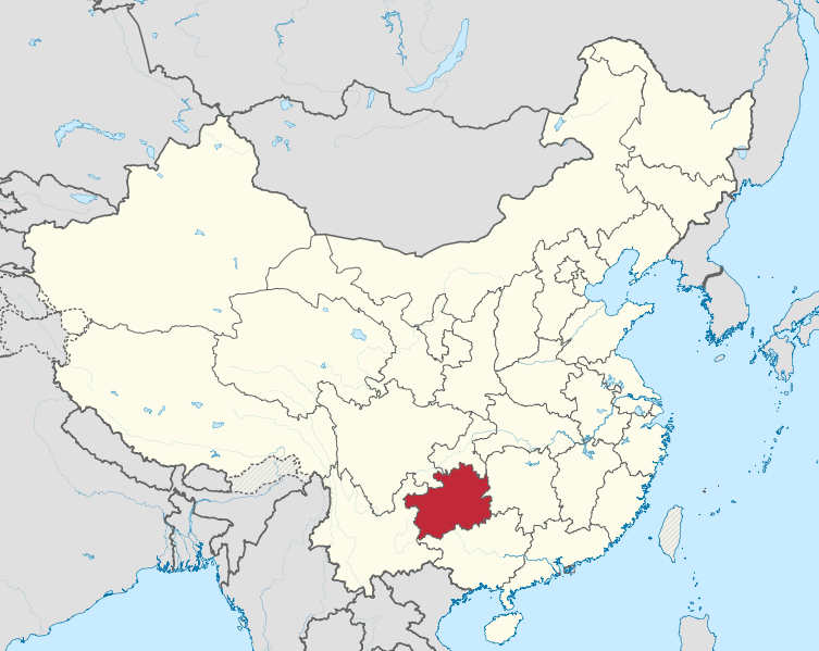 File:Guizhou in China (+all claims hatched).svg