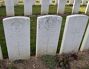 Les tombes de soldats du Durham Light Infantry tombés le 14 avril 1917.