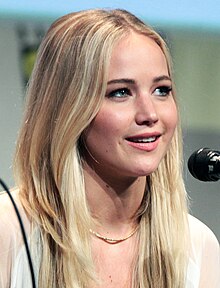 A photograph of actress Jennifer Lawrence at the 2015 San Diego Comic-Con International.