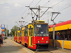 Souprava vozů Konstal 105Ne ve Varšavě