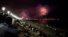 Bastille Day celebrations on beach below Promenade des Anglais, 2014 La Promenade des Anglais (14668462882).jpg