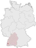 Freiburg im Breisgau na mapě