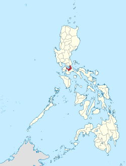 Mapa de Filipinas con Laguna resaltado