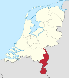 Lokacija Limburga na Nizozemskem