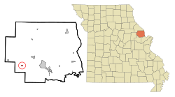 Location of Hawk Point, Missouri