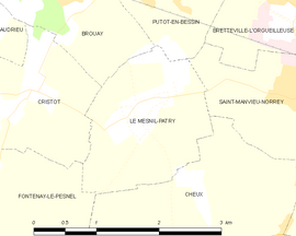 Mapa obce Le Mesnil-Patry