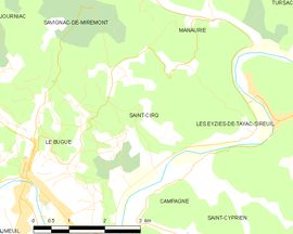 Mapa obce Saint-Cirq