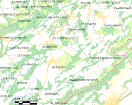 Mapa obce Bonnétage