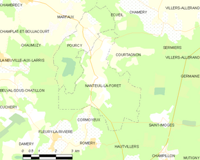 Poziția localității Nanteuil-la-Forêt