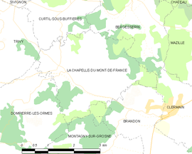 Mapa obce La Chapelle-du-Mont-de-France