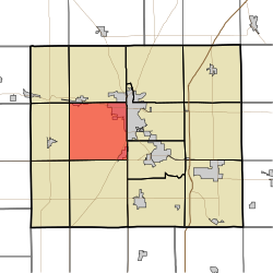 Location of Franklin Township in Grant County