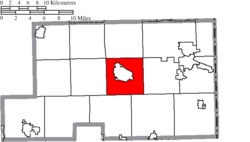 موقعیت بخش کانفیلد، شهرستان ماهونینگ، اوهایو در نقشه