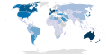 Map of global minimum wages per hour in USD