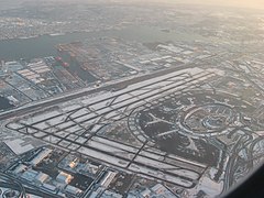 Newark Liberty rahvusvahelise lennujaama aerofoto.