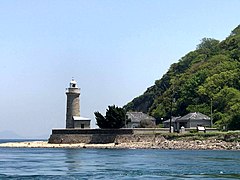 海上より望む男木島灯台（2018.04.21）