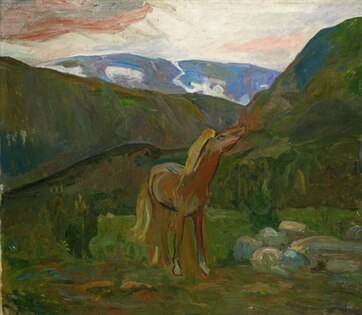 Horse in the Mountains (ca. 1902)