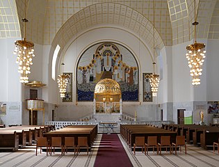 Interior and altar of the Church of St. Leopold