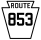 Pennsylvania Route 853 marker