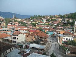 Vista do centro de Peshkopi