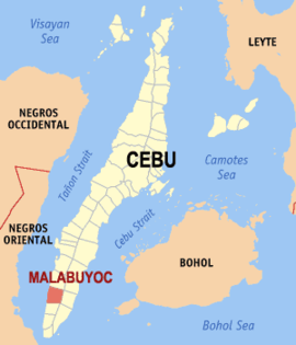 Malabuyoc na Cebu Coordenadas : 9°39'N, 123°20'E