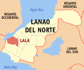 Lala na Lanao do Norte Coordenadas : 7°58'N, 123°45'E
