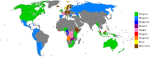 Land hvor varianter av navnet er mye brukt.