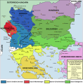 Områder erobret i den første balkankrig inntil slutten av april 1913